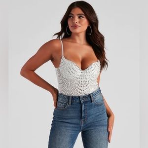Windsor Twisted Angel Embroidered Bodysuit